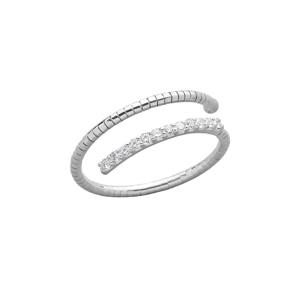 Mattia Cielo 18KWG Rugiada Diamond Wrap Band